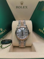 31mm 全新現貨 278271-0026 Datejust 31腕錶永恒玫瑰金及蠔式鋼款，搭配鑲鑽白色珍珠母錶面及紀念型（Jubilee）錶帶。