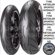 2025 TYRE METZELER SPORTEC INTERACT M5 TYRE ZR FOR SUPERBIKE 350CC 120/70ZR17 / 160/60ZR17 / 180/55Z
