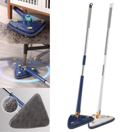 360° Rotatable Mop Adjustable Cleaning Mop Telescopic Triangular Mop Reusable Spin Mop Dry Wet Floor