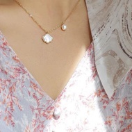 Dfdf [4351 People Collection] Titanium Steel Color Retention New Style Shell Pearl Natural Color Ste