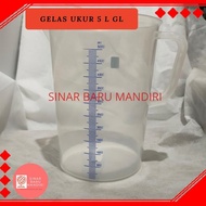 5 liter plastic measuring cup Green leaf/ 5 liter thick measuring cup