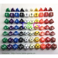 Solid Color 7 Pieces Dungeons and Dragons DND Open World Warcraft Board Game Dice eBay AliExpress Ho