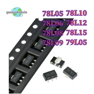 5PCS 78L05 78L06 78L08 78L09 78L10 78L12 78L15 79L05 SMD SOT-89 Triode Chip ic
