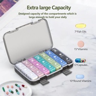 English Travel Storage Box Week 21 Home Exclusive Supply Pill Box Cross-Border Colorful Compartments