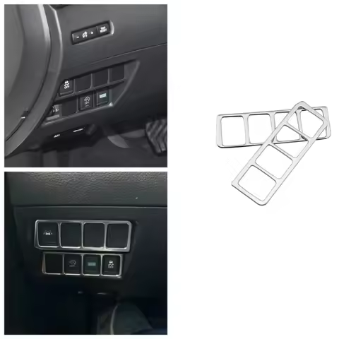 Stainless Steel ECO Anti Slip Button Switch Sticker for Nissan X-trail T32 Qashqai J11 2015 - 2021 L