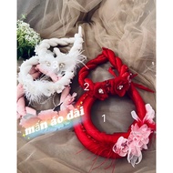 Ao dai with feathers - bride's hair pin