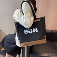 All-Match Large-Capacity Shoulder Bag Shopping Bag Women Simple Canvas Bag Large Bag 2023 Tote Casua