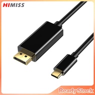 HIMISS USB C To DisplayPort Cable Adapter High Resolution 4K 60Hz Connector For Desktop Laptop Projector Monitor 1.8M