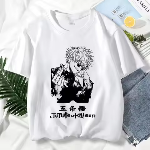 Japanese Anime Jujutsu Kaisen T Shirt for Men Gojo Satoru Print Graphic T Shirts Unisex Harajuku Fas