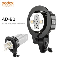 Godox AD200 AD-B2 Bowens Mount Double Tubes Light Head Prompt Ket Pour AD200 Portable Flash AD200 Fl