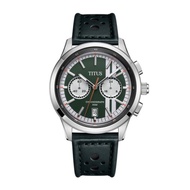 Solvil et Titus Bravo Men Chronograph Quartz in Green Dial and Green Leather Strap Watch W06-03236-0