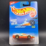 2004 Hot Wheels - Aeroflash - Track Aces - White Orange w/Gold 7 Spoke Wheel - Racing (B10)
