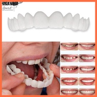 gigi palsu sarung original gigi palsu tooth cover gigi kosmetik snapon smile 1/2 Pcs Smile Denture Fit Flex Cosmetic Teeth Comfortable Veneer Cover Color Box