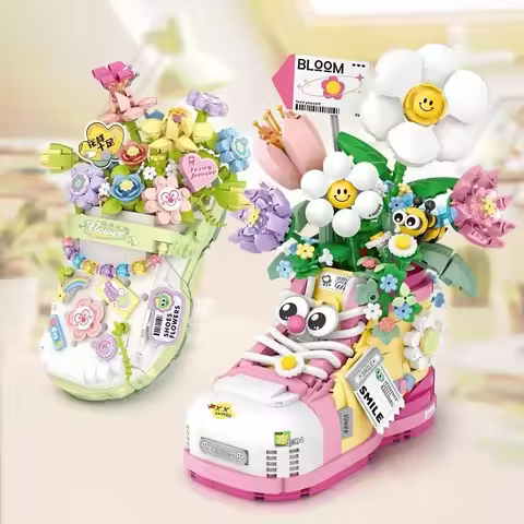 LOZ mini Blocks Building Bricks Toys Flowers Shoes Puzzle Home Decorations Women Holiday Gift 1350 1
