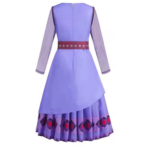 Disney Princess Dress for Girls Asha Cosplay Movie Wish Asha Kids Toddler Christmas Birthday Party O