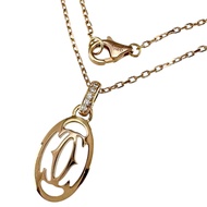 CARTIER/Cartier Logo Double C 5PD Diamond Necklace in 18K Pink Gold, 4.2g, 38/41cm, B7219200, Women'