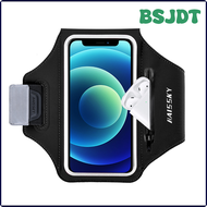 BSJDT 6.7 Inch Outdoor Sports Armband Phone Case For iPhone 14 13 12 11 Pro Max XR Samsung S23 S22 Gym Workout Card Holder Arm Band JEDDG