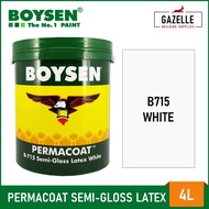 Boysen Permacoat Semi-Gloss Latex White Acrylic Latex Paint - 4L2021