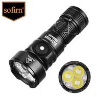 Sofirn SR20ไฟฉายจิ๋ว1200lm CSP2323ไฟ LED 18350 USB C ไฟฉายชาร์จไฟได้ไฟแสงสีแดง5700K