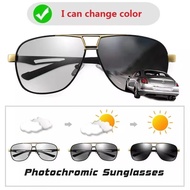 【hot】 Photochromic Sunglasses Men Polarized Driving Glasses Chameleon Male Change Color Day Night Vision