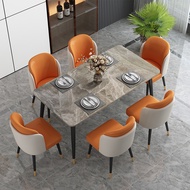 TLQ Dining Table Bright Sintered StoneTable Home Marble Table