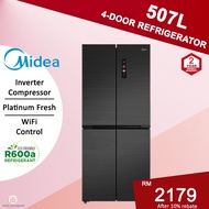 MIDEA 507L / 519L Inverter 4-Door Refrigerator R600a Multi Door Fridge Peti Ais Peti Sejuk