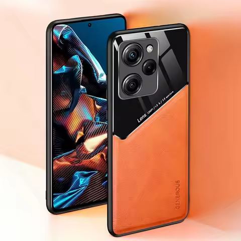 For Xiaomi Poco X5 Pro 5G Back Leather Cover F5 M4 M3 X4 X3 F3 Pro Shockproof Coque F4 Gt X3 NFC M5 