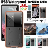 Suitable for Android, Samsung, and universal waterproof 360 protective case below 6.9 inches