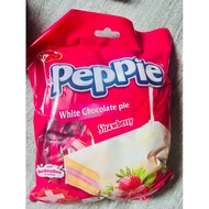 ￼Peppie ช็อกโกแลตพาย ห่อใหญ่ 216 กรัม รสสตรอเบอรี่