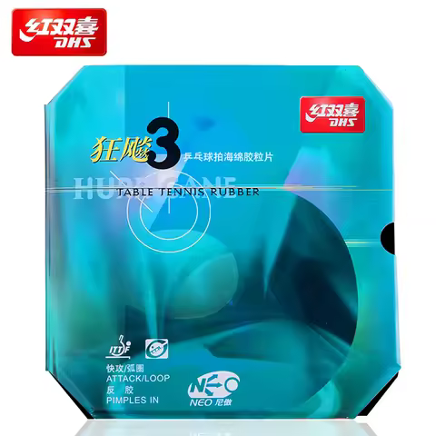 DHS Hurricane 3 neo table tennis rubber original pips-in Hurricane-3 neo DHS ping pong sponge