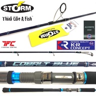 STORM Cobalt Blue Jigging Baitcat & Spinning Rod Overhead BC Bottom Trolling Electric Reel Joran Lau