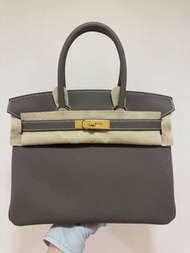 Hermes Birkin30 大象灰金扣 G 香港單