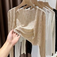 Jacket embossed floral mesh cardigan is so pretty LOKAA H3