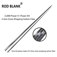 Rod Blank 2.28M 2 Sections 4 Axis Cross Wrapping Carbon Fiber Bass Fishing Rod Blank Rod Building Co