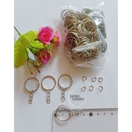 GANTUNGAN [Contents 100pcs] 2.3cm serrated key chainRing + connecting ring