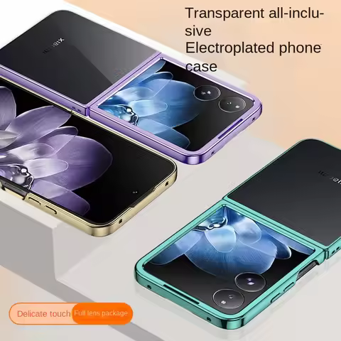 Slim Transparent Electroplated Protect Case For Xiaomi Mix Flip2 xiaomi mix flip Slim Ultra Thin Sof