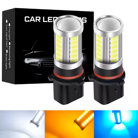 2pcs H8 H10 H11 Led Fog Lights HB4 9006 HB3 9005 Lamps Mini PSX24W PSX26W H16 JP EU P13W Bulbs 12V 2
