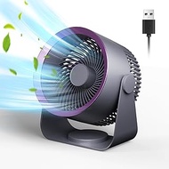 AIBAASAA Vortex fan. Air circulation fan. Silent table fan for home use. Wall mounted fan.USB Fan.90° adjustable. Three speed. Small fan. Suitable for living room. Bedroom. Kitchen（Grey）
