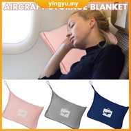 Soft Travel Blanket Warm Airplane Blanket with Storage Bag Enduring Travel Quilt Airplane for Journe