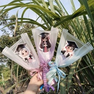 Mini graduation bouquet filled with ballpoint pen