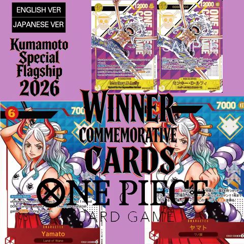 Diy One Piece English Japanese One Piece Tcg April 2026 Winner Commemorative Cards Monkey D Luffy Ya