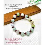 Super beautiful Ngoc Cam Thach jadite bracelet A size 9 cups with premium box