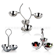 Snack Rack Stainless Steel Snack Rack Hotel Fruit Rack Buffet Snack Plate Three KTV Food Rack Snack 