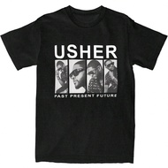 Men Rapper Usher T Shirts Future Tour Cotton Tees Summer Vintage Short Sleeve T Shirt O Neck Hippie 