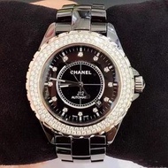 CHANEL J12 白色陶瓷 原鑲鑽腕錶Cf 25 mini classic jumbo