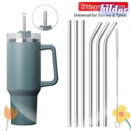 HILDAR 1Pcs Cup Straw, Silver Straight Bent Stainless Steel Straws, Drinking 6mm 8mm Reusable Replacement Straw for  30oz 40oz Tyeso Cup