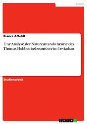 Eine Analyse der Naturzustandstheorie des Thomas Hobbes insbesondere im Leviathan Bianca Affeldt