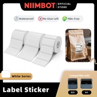 NIIMBOT B31 B4 White Sticker, Custom Waterproof Refill Paper Tape Roll for Label Printer