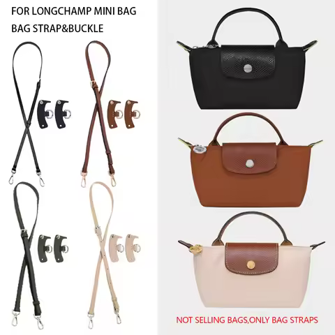Leather Replacement Crossbody Bag Strap For Longchamp Mini Bag Shoulder Strap Without Punching Modif