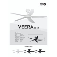 NSB VEERA  DC MOTOR REMOTE CONTROL CEILING FAN 56" 5 Blade(Forward &amp; Reverse Function with Remote Control)